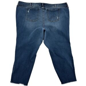 Torrid Womens Plus Size 28 Distressed Skinny Jeans Grunge Revival Raw Hem Baggie